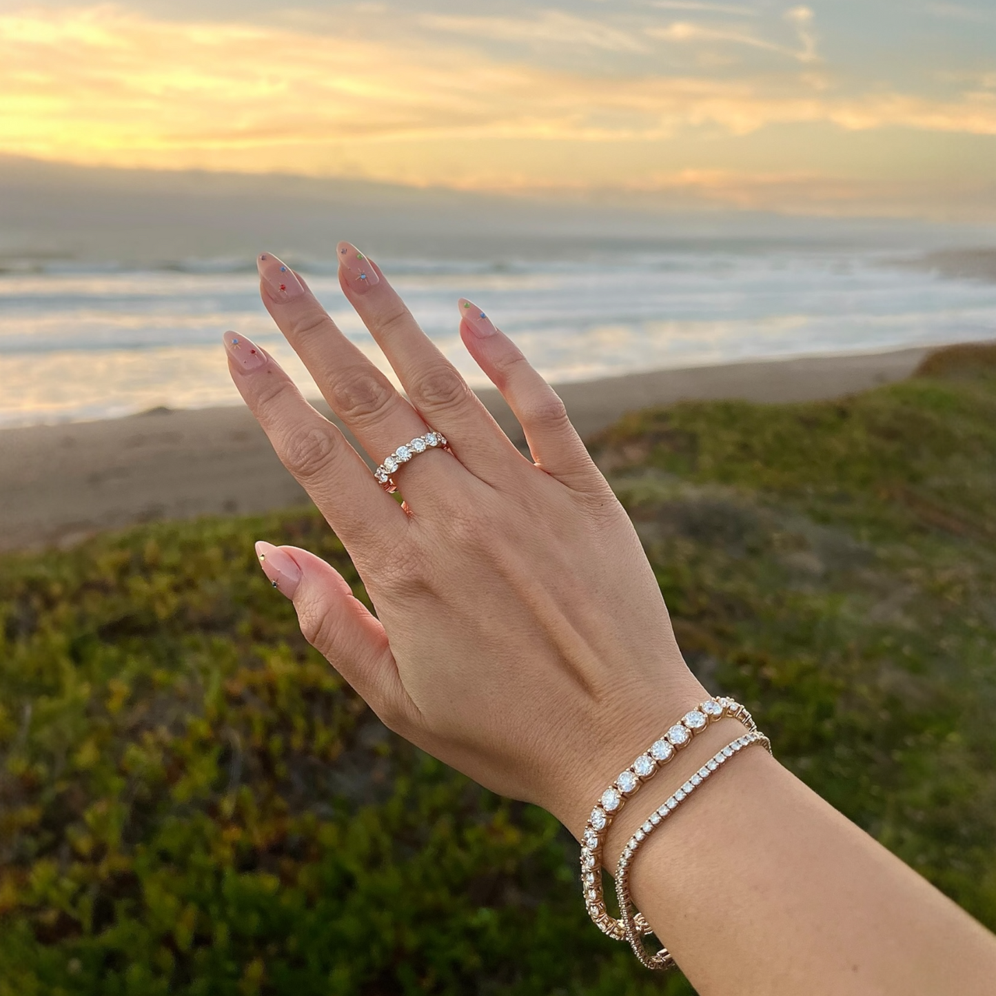 Round Cut Eternity Ring | 4.30mm | 14K Solid Gold with E-F VS+ Lab-Grown Diamonds